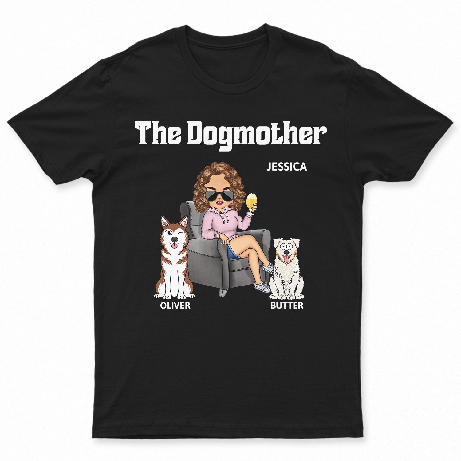 The Dog Mother - Gift For Dog Moms, Dog Lovers, Women, Yourself - Personalized T Shirt