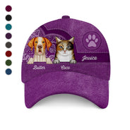 Motif esthétique de chiens et de chats mignons - Cadeau d'anniversaire, d'amour pour les amoureux des animaux, maman de chien, maman de chat - Casquette classique personnalisée 