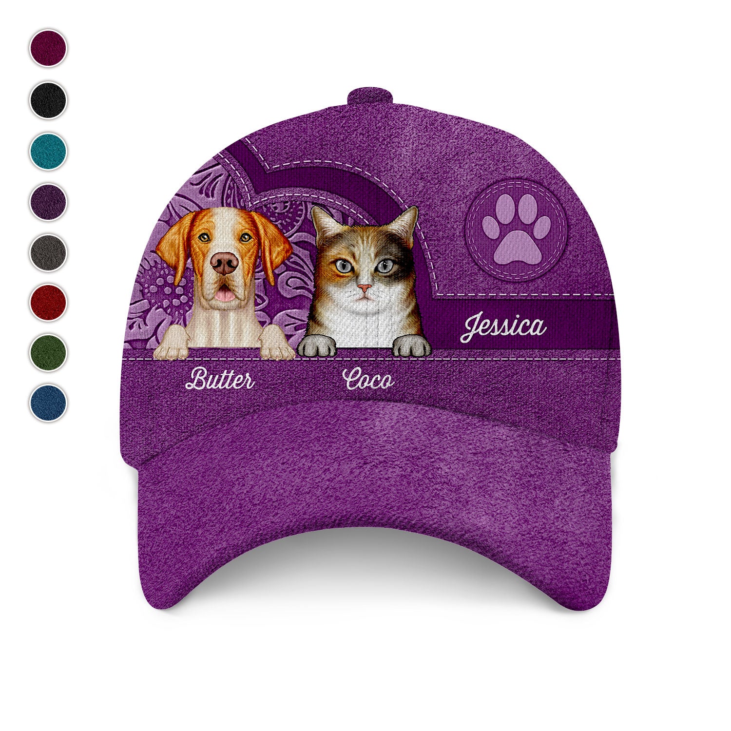 Cute Dogs And Cats Aesthetic Pattern - Birthday, Loving Gift For Pet Lovers, Dog Mom, Cat Mom - Personalized Classic Cap