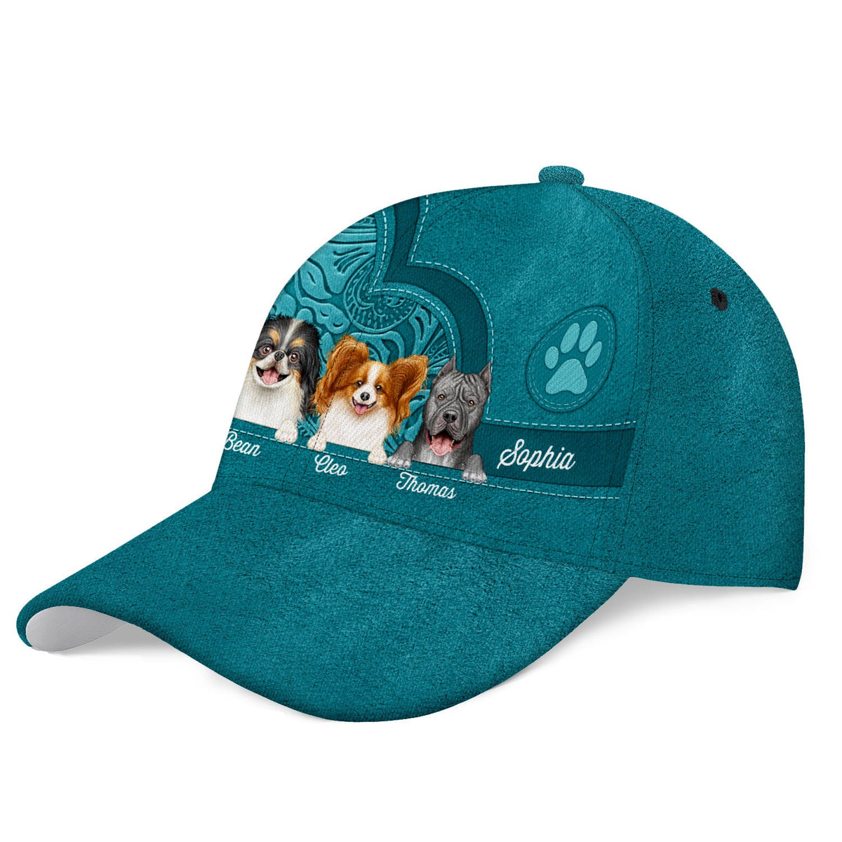 Motif esthétique de chiens et de chats mignons - Cadeau d'anniversaire, d'amour pour les amoureux des animaux, maman de chien, maman de chat - Casquette classique personnalisée 