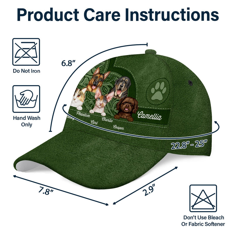 Cute Dogs And Cats Aesthetic Pattern - Birthday, Loving Gift For Pet Lovers, Dog Mom, Cat Mom - Personalized Classic Cap