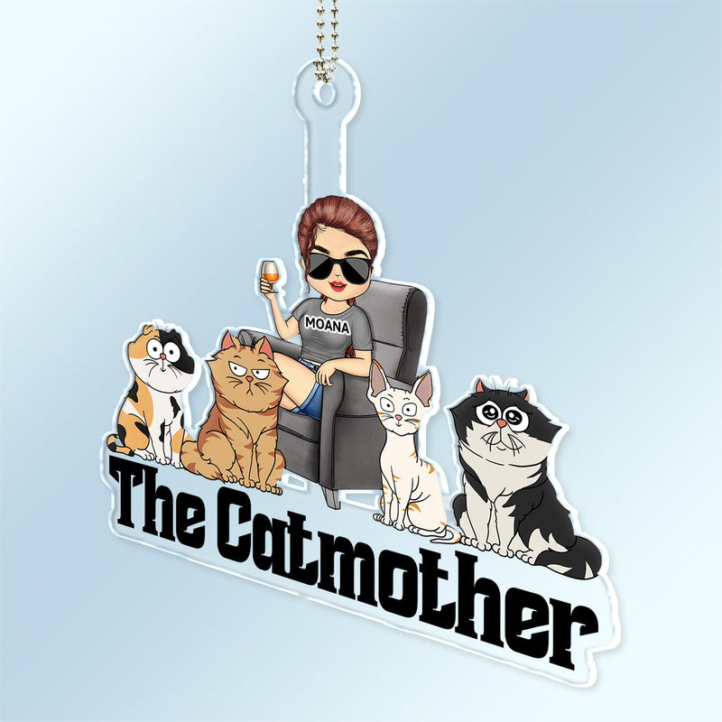 The Cat Mother - Gift For Cat Moms, Cat Lovers - Personalized Acrylic Car Hanger