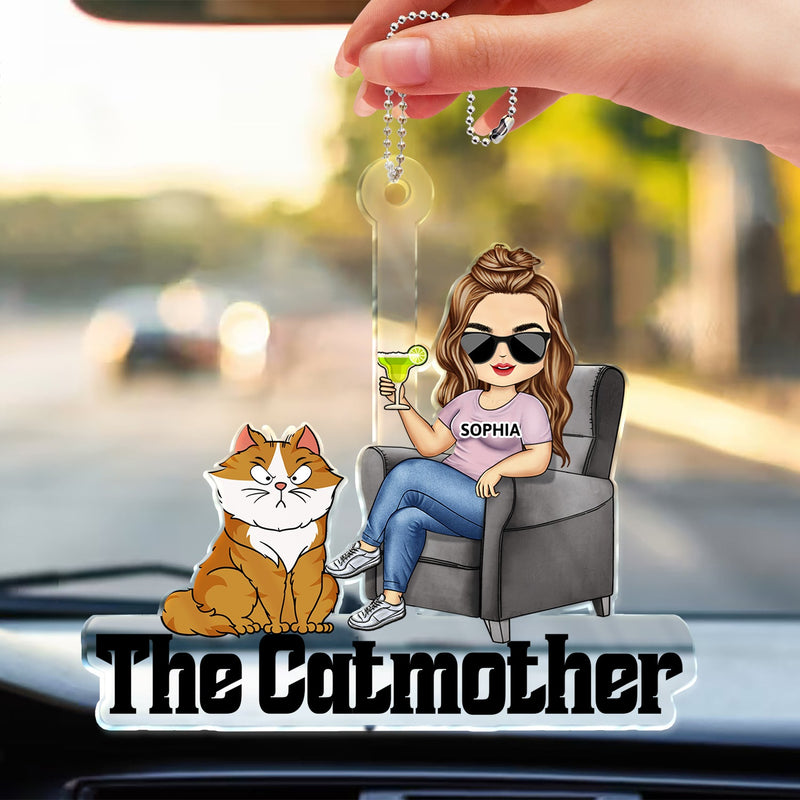 The Cat Mother - Gift For Cat Moms, Cat Lovers - Personalized Acrylic Car Hanger