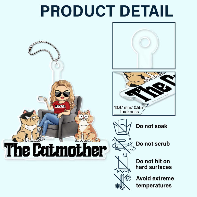 The Cat Mother - Gift For Cat Moms, Cat Lovers - Personalized Acrylic Car Hanger