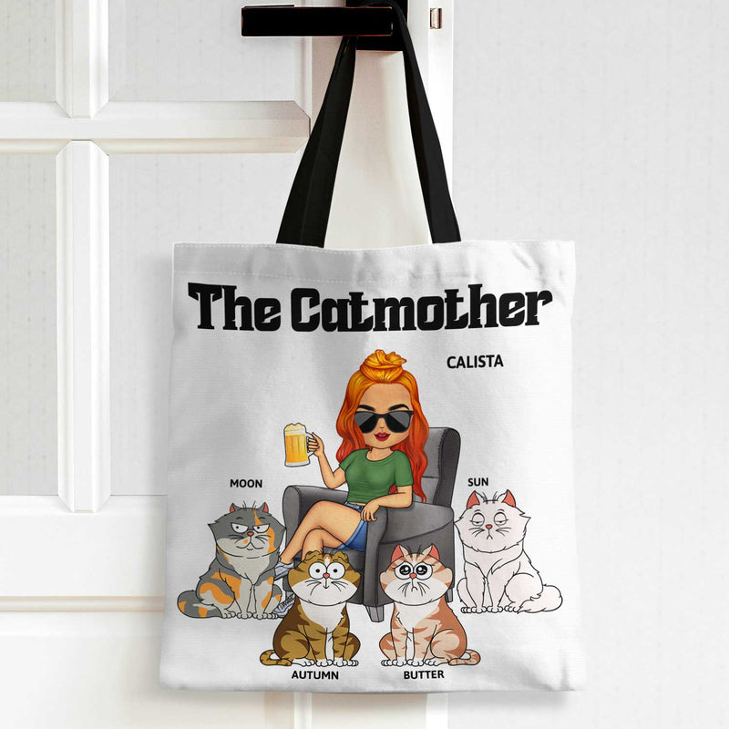 The Cat Mother - Birthday, Loving Gift For Cat Mom, Cat Lovers, Women - Personalized Zippered Canvas Bag