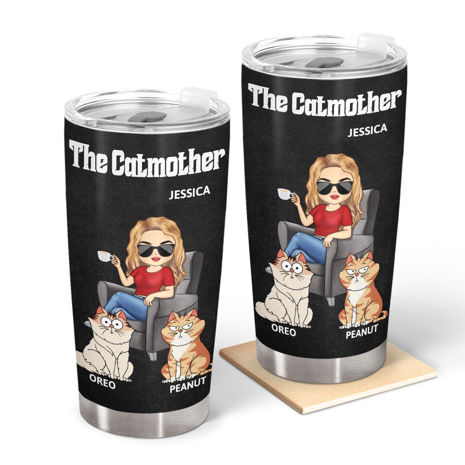 The Cat Mother - Birthday, Loving Gift For Cat Moms, Cat Lovers - Personalized Tumbler