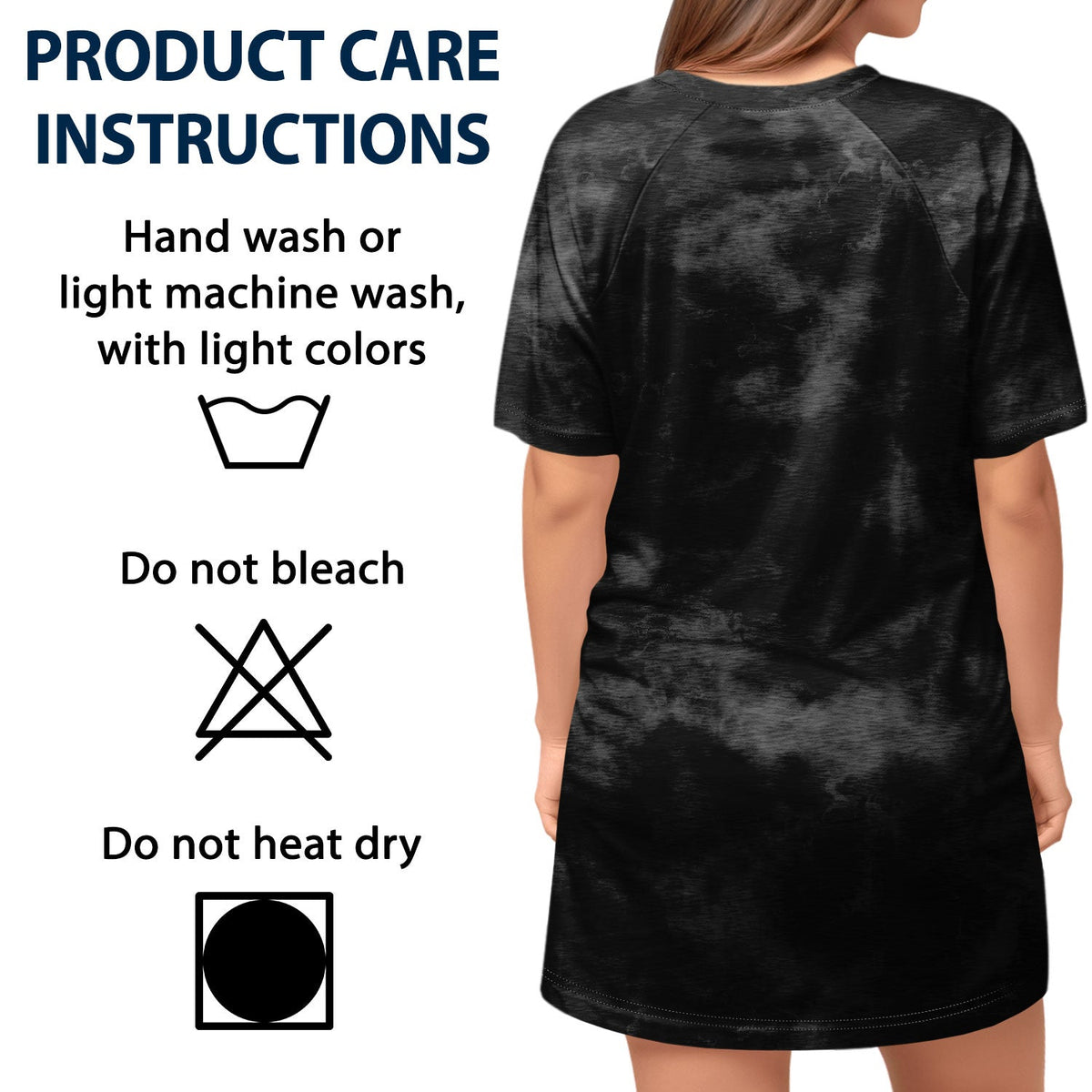 T-shirt de nuit personnalisé pour femme « The Cat Mother Tie Dye » - Cadeau pour maman chat et amoureux des chats