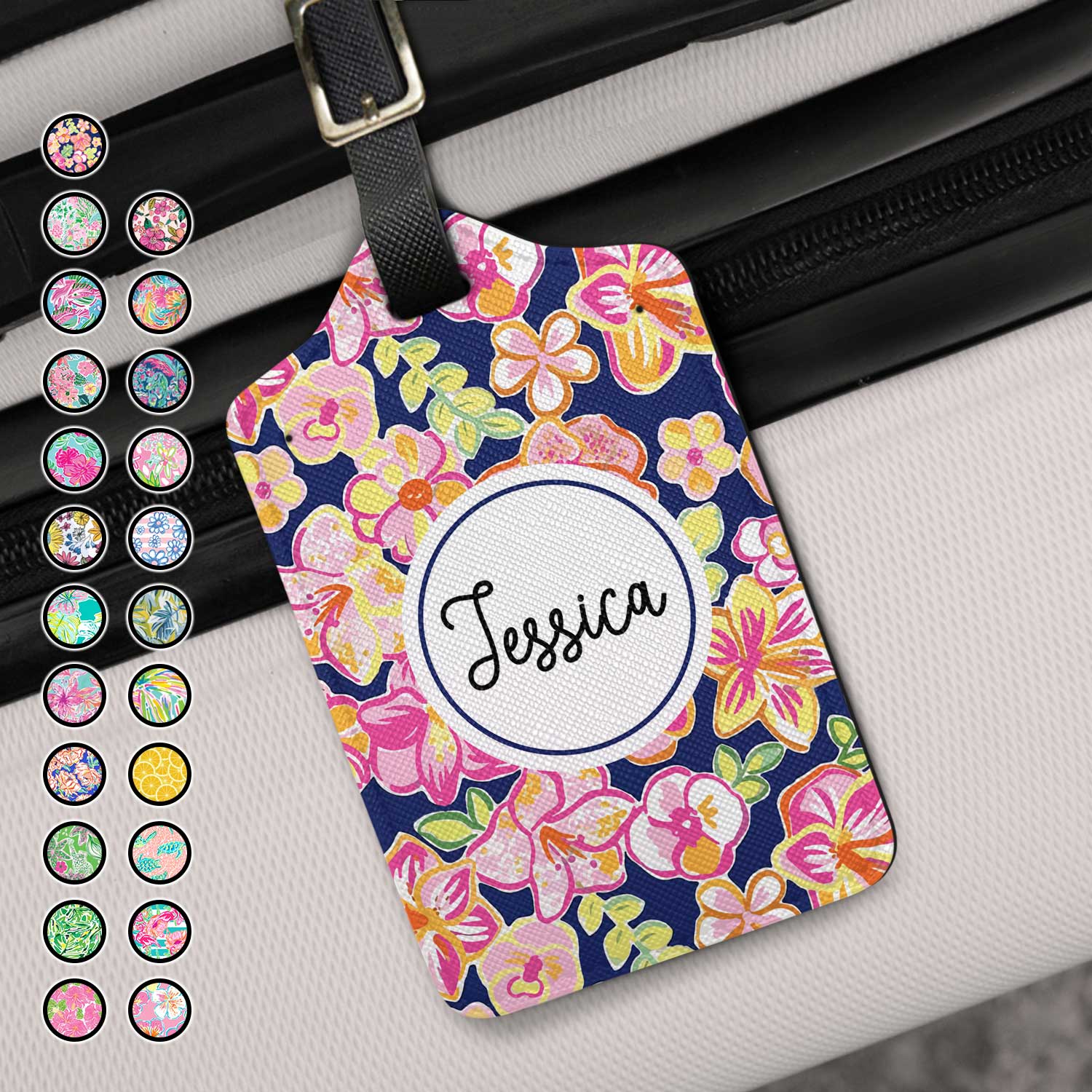 Tropical Name Tag - Gift For Traveling Lovers, Travelers - Personalized Luggage Tag