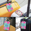 Tropical Name Tag - Gift For Traveling Lovers, Travelers - Personalized Luggage Tag
