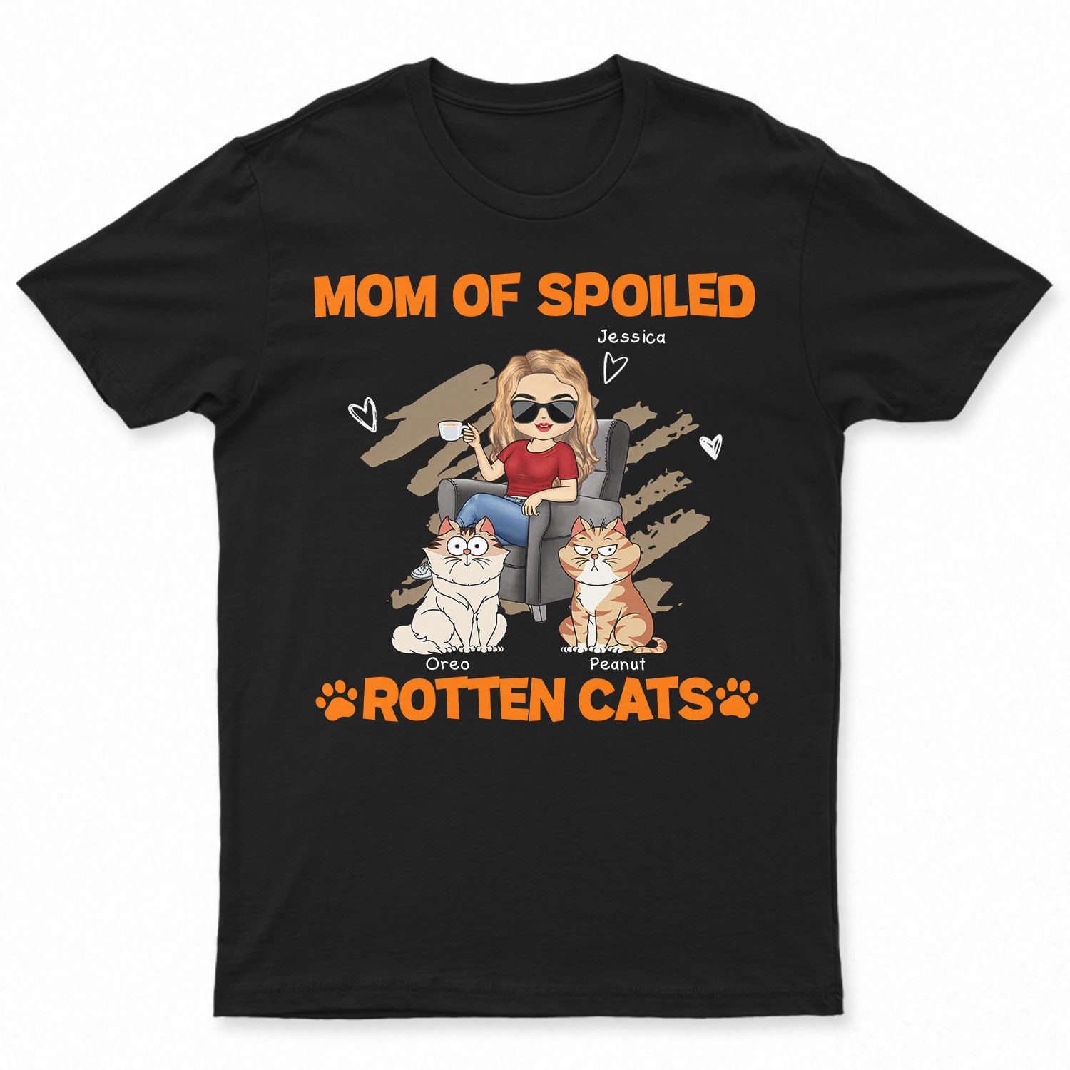 Mom Of Spoiled Rotten Cats - Birthday, Loving Gift For Cat Mom, Cat Lovers - Personalized T Shirt