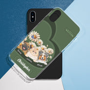 Love Daisy Dogs Cats - Cadeau pour les amoureux des animaux, des chiens et des chats - Coque de téléphone transparente personnalisée