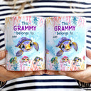 This Grandma Belongs To Cute Ocean Turtles - Gift For Grandmother, Mother, Mom - Personalized White Edge-to-Edge Mug