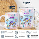 This Grandma Belongs To Cute Ocean Turtles - Gift For Grandmother, Mother, Mom - Personalized White Edge-to-Edge Mug