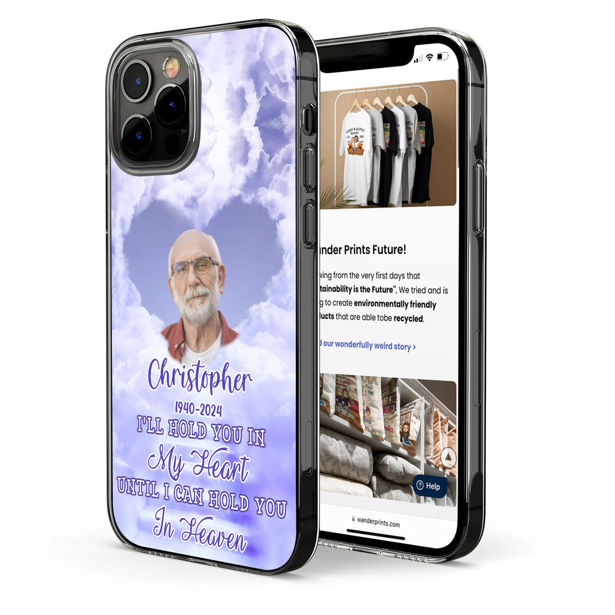 Custom Photo A Piece Of My Heart Lives In Heaven - Memorial Gift For Your Loved Ones - Personalized Clear Phone Case