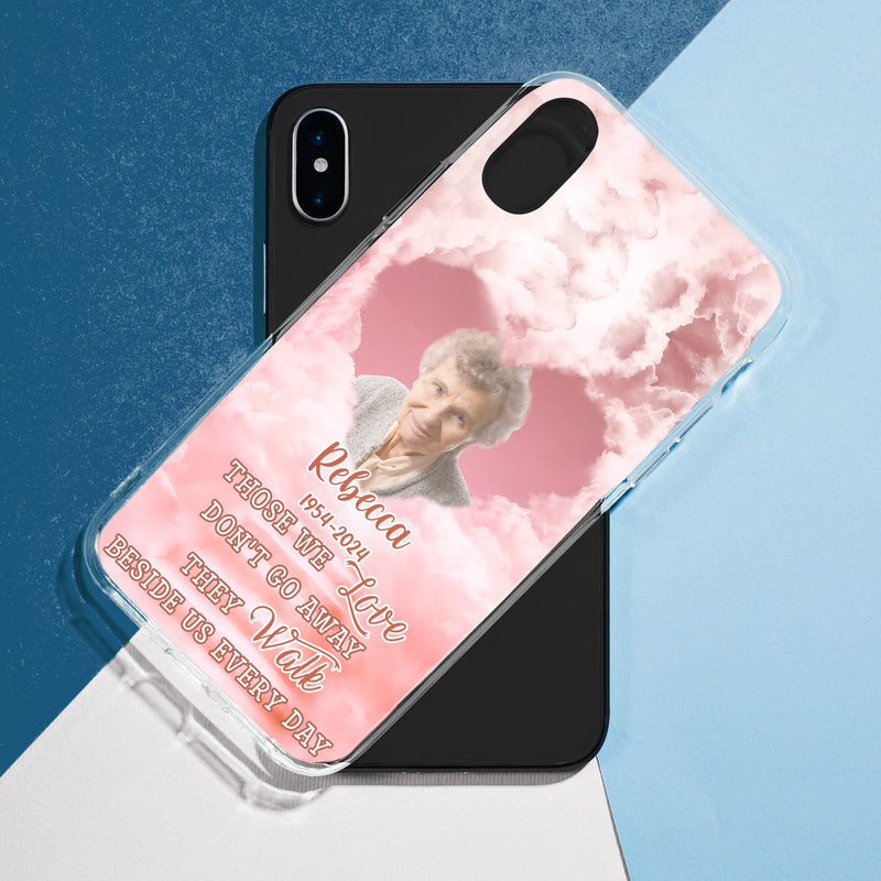 Custom Photo A Piece Of My Heart Lives In Heaven - Memorial Gift For Your Loved Ones - Personalized Clear Phone Case
