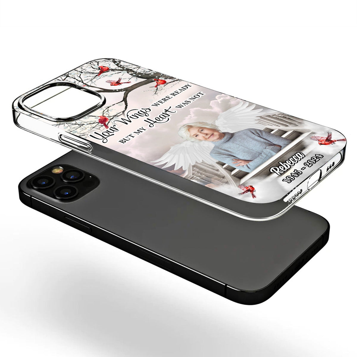 Custom Photo In Loving Memory In Heaven - Memorial Gift For Your Loved Ones - Personalized Clear Phone Case