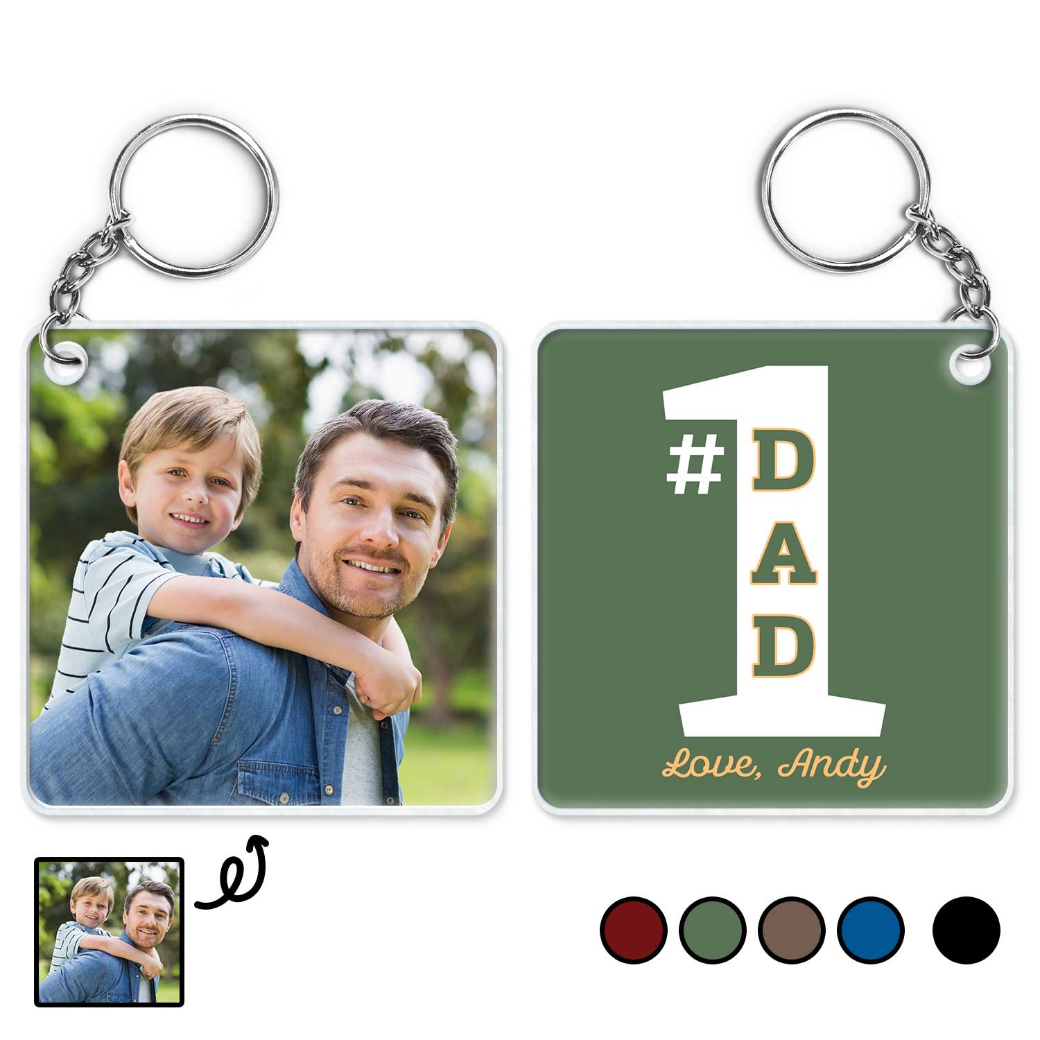 Personalized Metal Fishing Keychain Grandpa's Keepers - Father's Day Gift