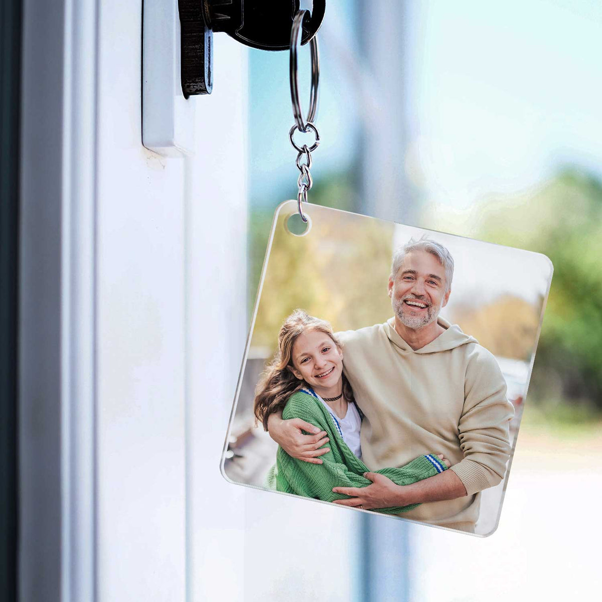 Custom Photo The World's Best Dad - Gift For Daddy, Father, Grandfather, Grandpa - Personalized Acrylic Keychain