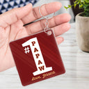 Custom Photo The World's Best Dad - Gift For Daddy, Father, Grandfather, Grandpa - Personalized Acrylic Keychain