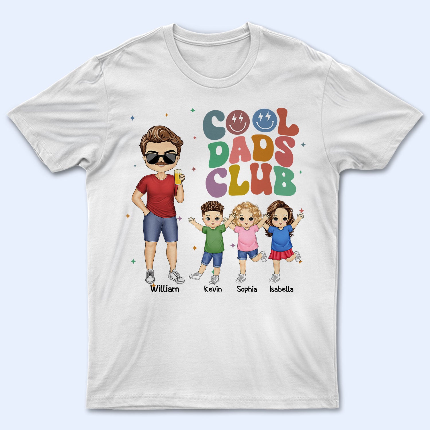 Cool Dads Club - Gift For Father, Grandfather, Grandpa - Personalized T Shirt
