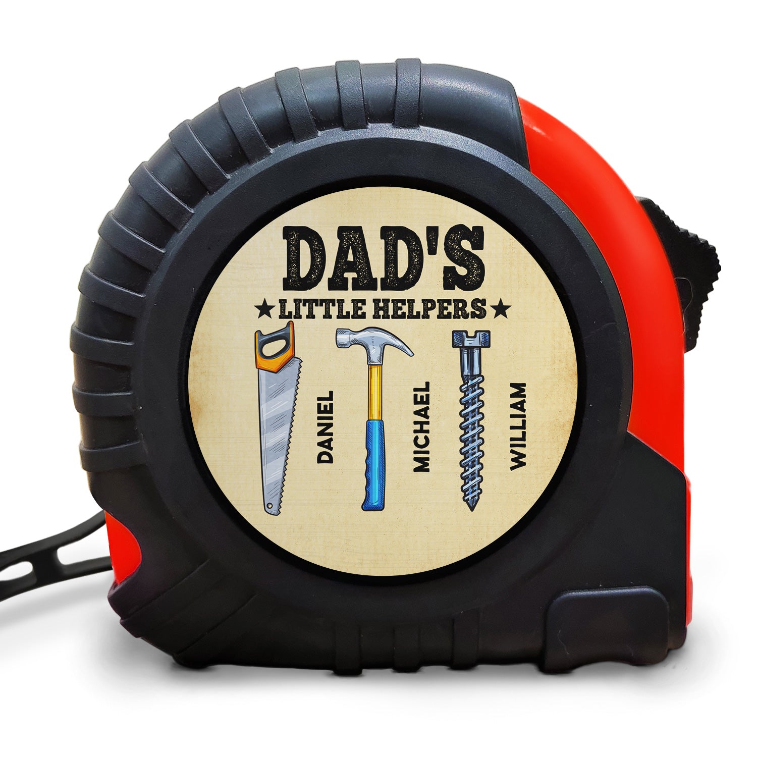 Dad's Little Helpers - Gift For Father, Grandpa, Grandfather - Personalized Tape Measure