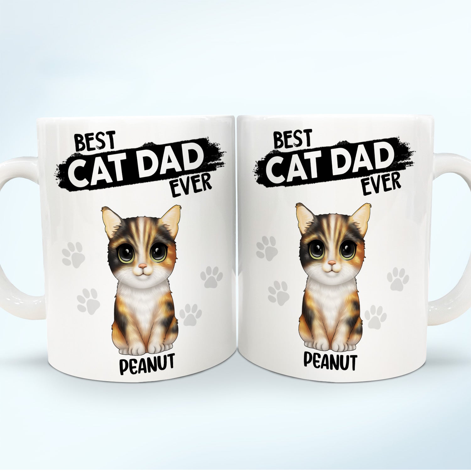 Best Cat Dad Cat Mom Ever - Gift For Cat Lovers - Personalized White Edge-to-Edge Mug