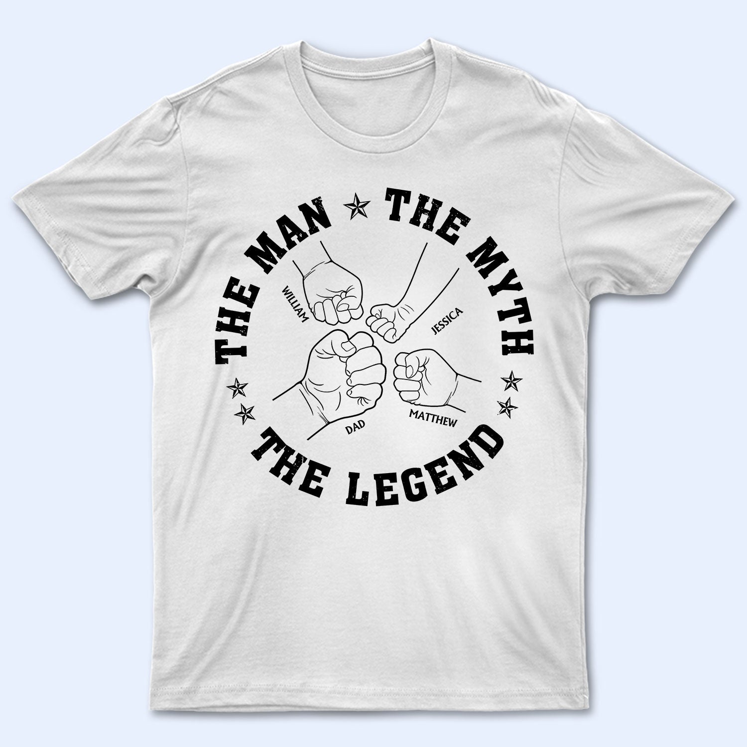 Dad Grandpa The Man The Myth The Legend - Personalized T Shirt