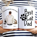 Best Cat Dad Time Spent With Cats Is Never Wasted - Personalized White Edge-to-Edge Mug
