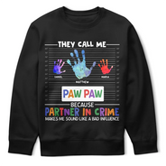 Papa, grand-père et partenaire de crime - T-shirt personnalisé