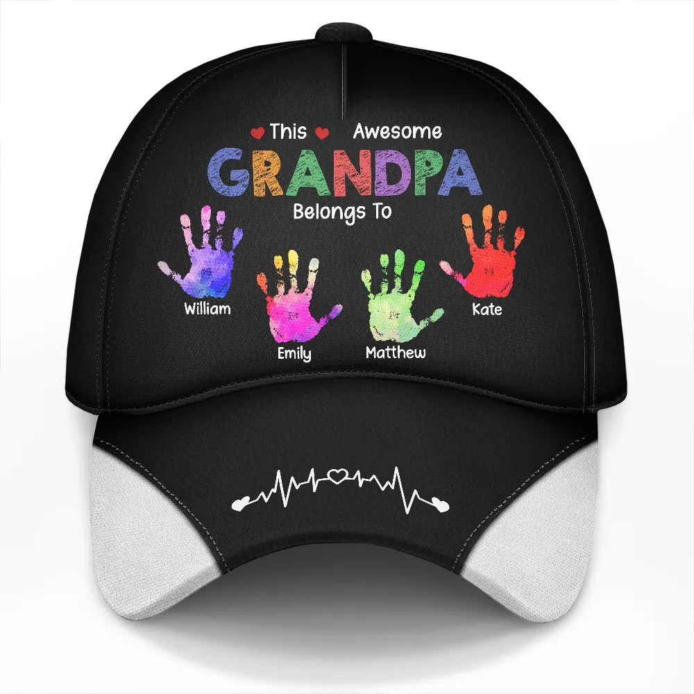 This Awesome Grandpa Dad Belongs To - Personalized Classic Cap