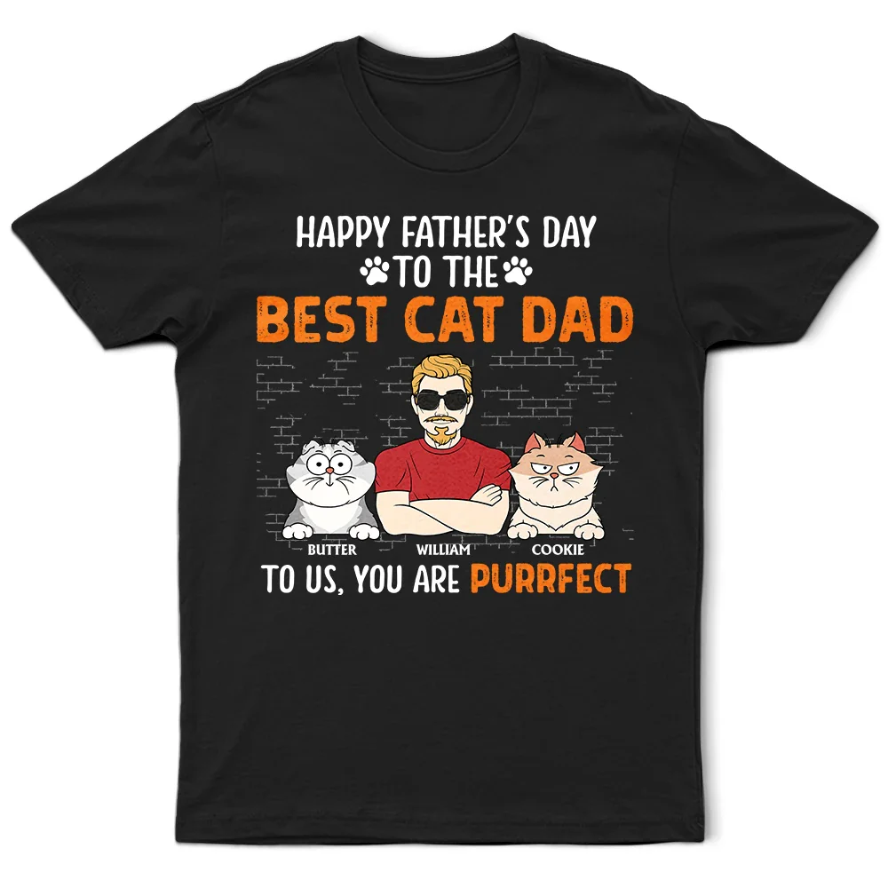 You Are A Purrfect Cat Dad - Personalized T Shirt