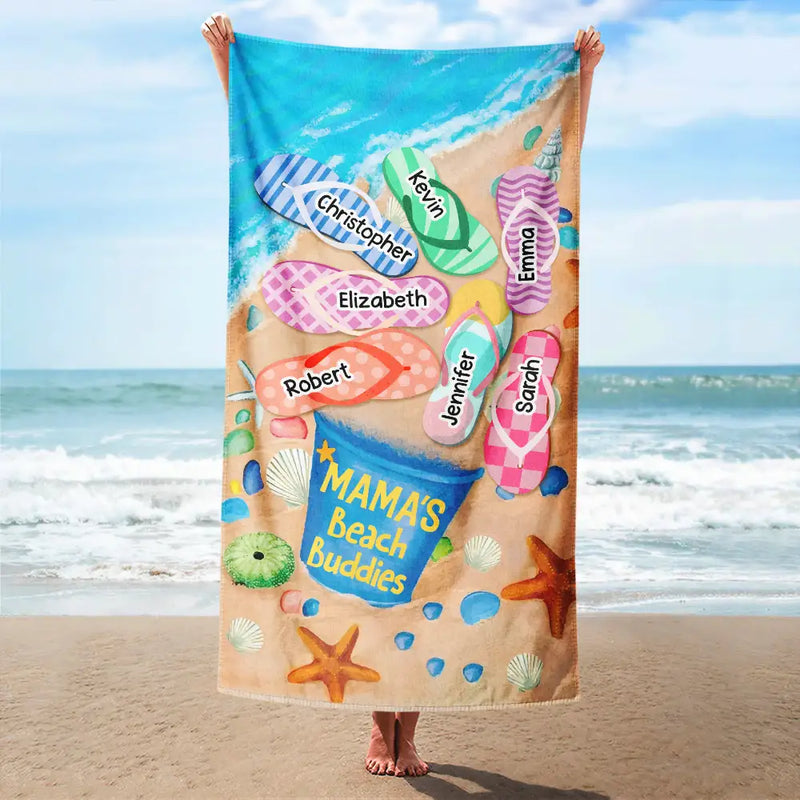 Grandma's Beach Buddies - Personalized Beach Towel