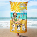 I Have Plans With My Dogs Summer Beach Vibes - Personalized Beach Towel