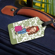 Étiquette de bagage personnalisée à motif floral pour amoureux du voyage