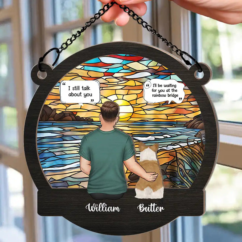 I Miss You I Know Memorial - Personalized Window Hanging Suncatcher Ornament