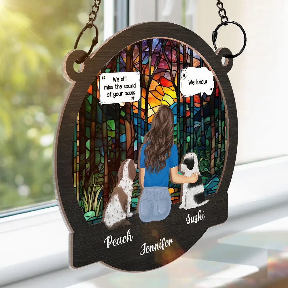 I Miss You I Know Memorial - Personalized Window Hanging Suncatcher Ornament
