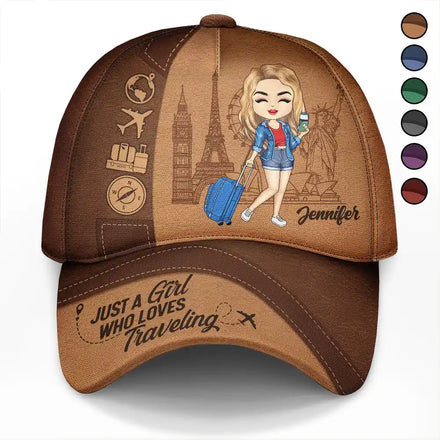 Juste une fille et un garçon qui aiment voyager - Casquette classique personnalisée 