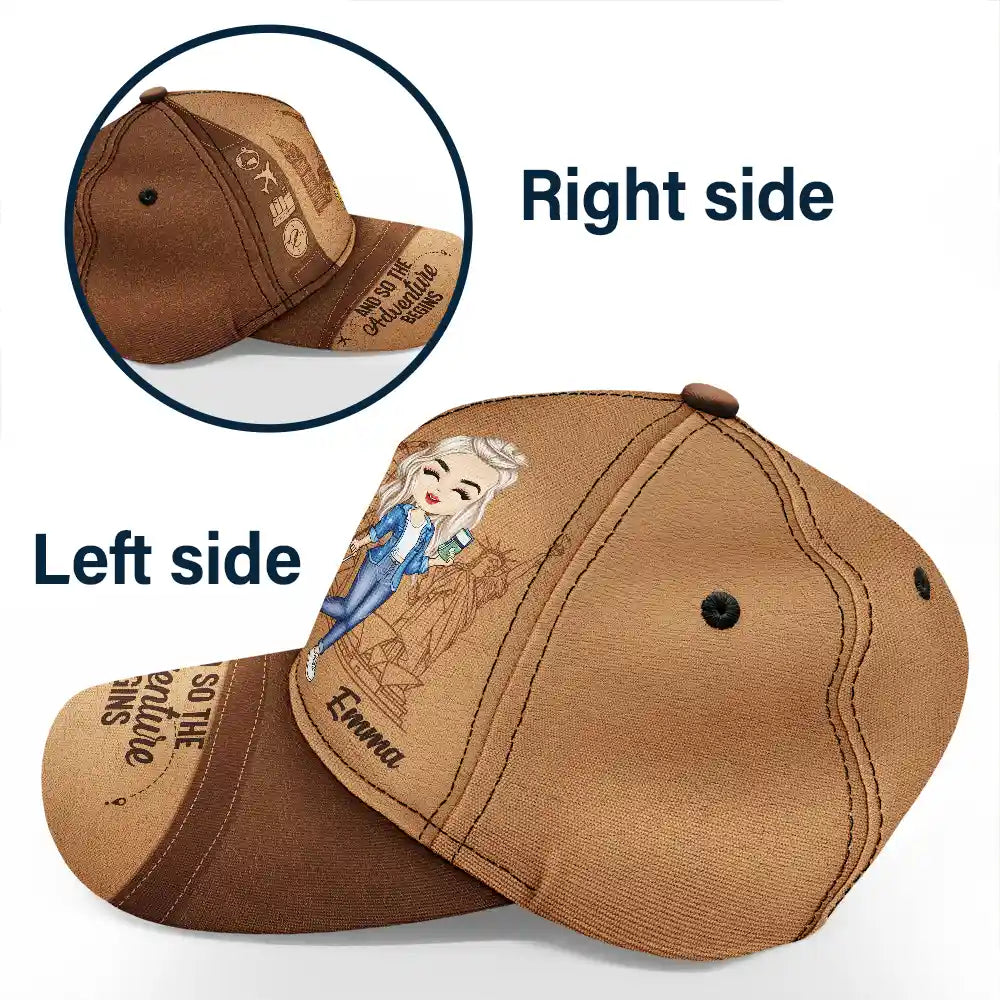 Juste une fille et un garçon qui aiment voyager - Casquette classique personnalisée 