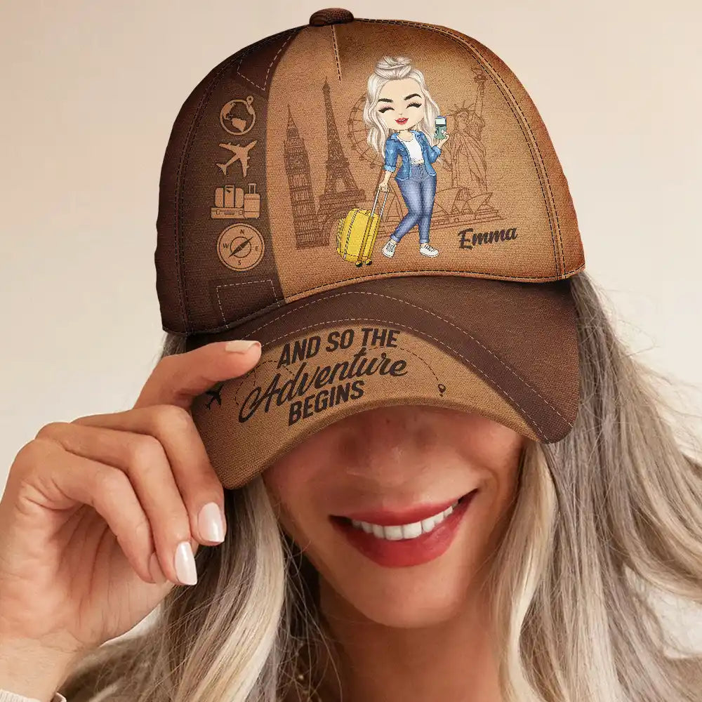 Juste une fille et un garçon qui aiment voyager - Casquette classique personnalisée 