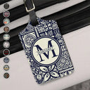 Monogram Name Tribal Pattern - Personalized Luggage Tag
