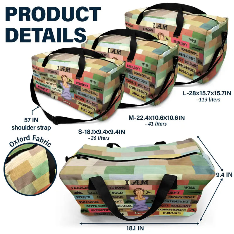 Yoga I Am Bold Strong Fabulous - Personalized Duffle Bag