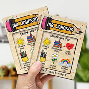 Thank You For Being The Best Teacher - Personalized Sticky Note Pad Holder