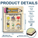 Thank You For Being The Best Teacher - Personalized Sticky Note Pad Holder