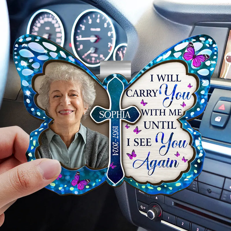 Custom Photo I'm Always With You Memorial - Personalized Custom Shaped Car Visor Clip