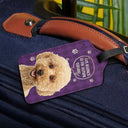 Custom Photo This Belongs To My Human Servant - Personalized Luggage Tag