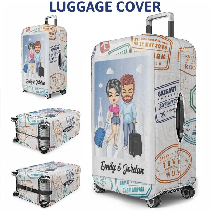 Couple You Are My Greatest Adventure - Personalized Luggage Cover