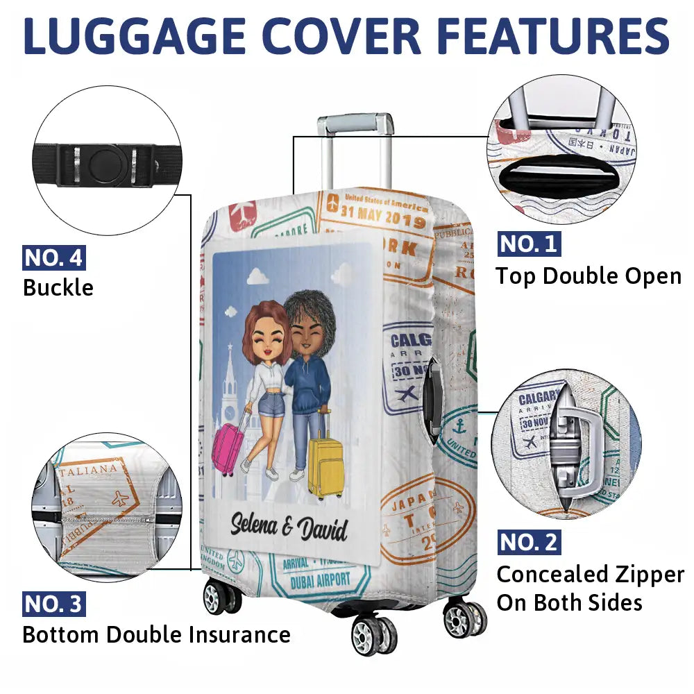 Couple You Are My Greatest Adventure - Personalized Luggage Cover