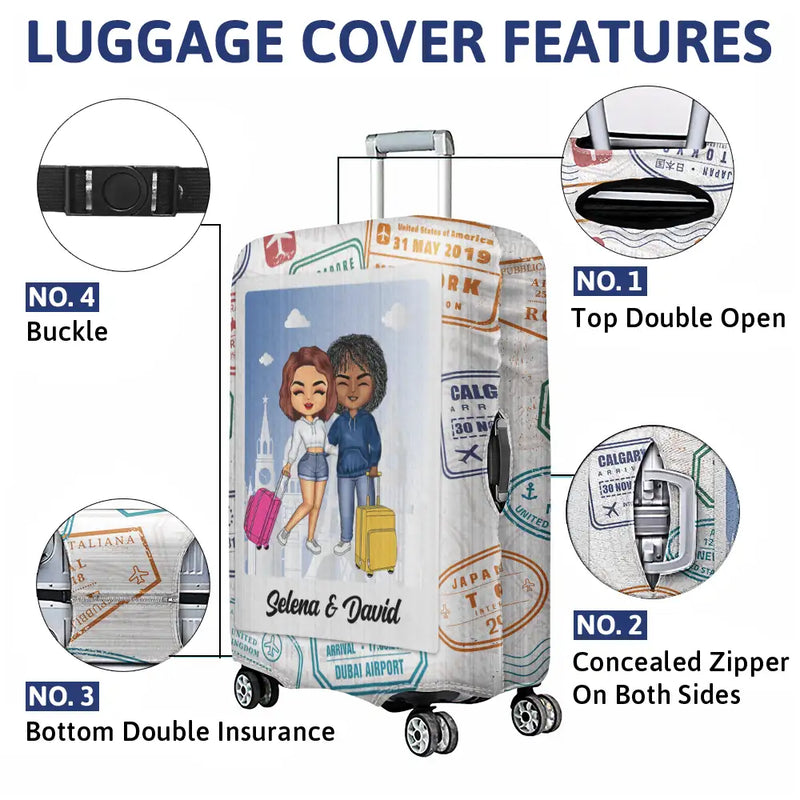 Couple You Are My Greatest Adventure - Personalized Luggage Cover