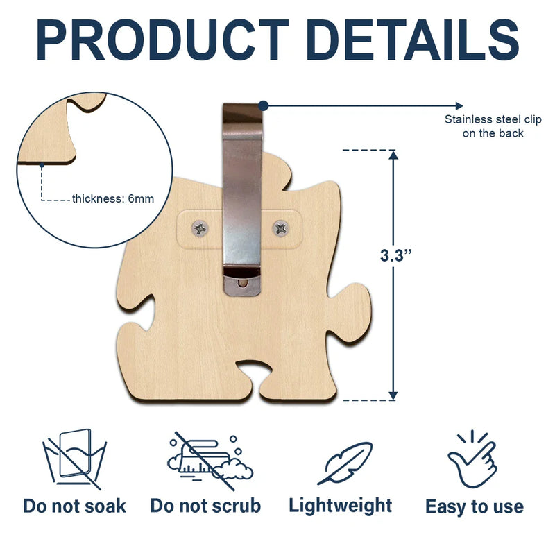 Couple My Missing Piece - Clip de pare-soleil de voiture personnalisé