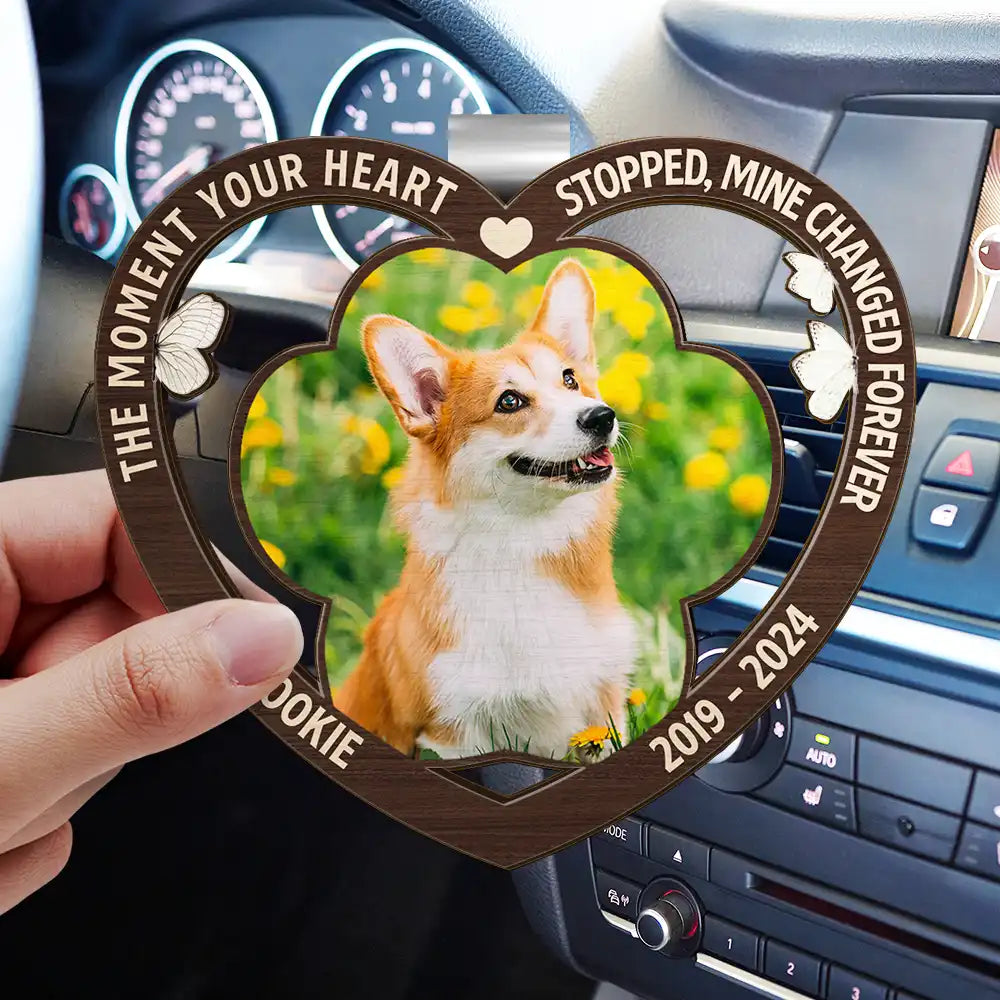 Custom Photo Memorial You Were My Favorite Hello And My Hardest Goodbye - Personalized Custom Shaped Car Visor Clip
